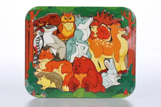 Зоопазл Нескучные игры лесные жители 11 деревянных деталей