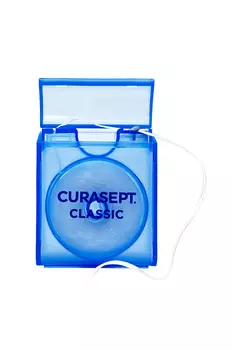 Зубная нить CURASEPT CLASSIC вощеная CHX 0,2%, со вкусом мяты, 50м