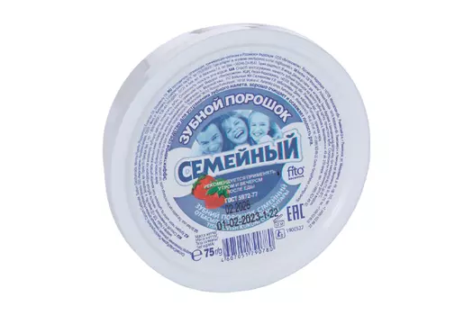 Зубной порошок "Семейный", 75 г