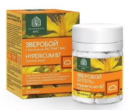 Зверобой экстракт Вис с биотином, 0,3 г, 30 шт, капсулы