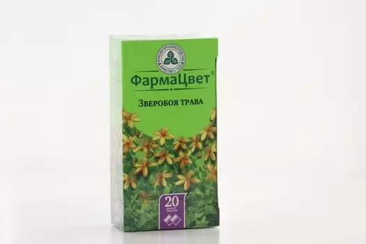 Зверобоя трава ФармаЦвет 1.5 г, 20 шт, сырье растительное-порошок и резано-прессованное