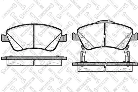 Тормозные колодки дисковые передняя ось STELLOX 001 084B-SX