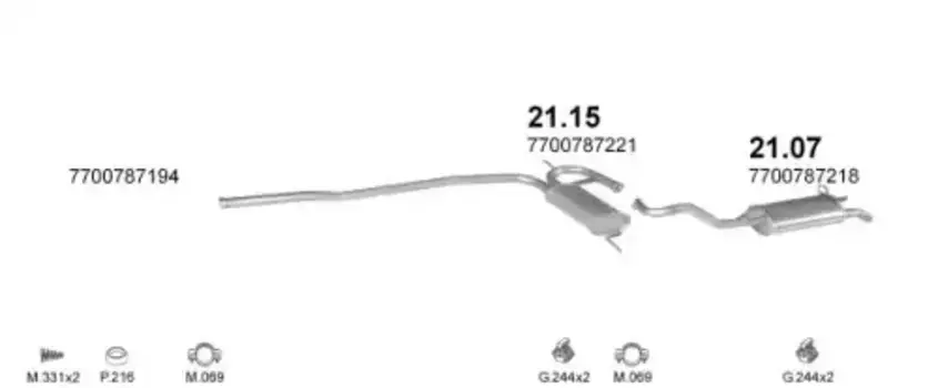 08.653, ТРУБА ГЛУШИТЕЛЯ ПРОМЕЖУТОЧНАЯ POLMOSTROW, ПОЛЬША