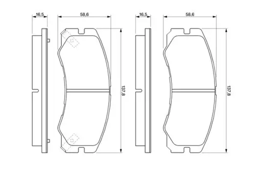 Тормозные колодки дисковые передняя ось BOSCH 0 986 424 366