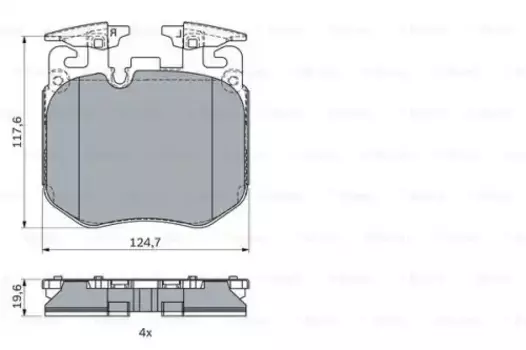 Тормозные колодки дисковые задняя ось BOSCH 0 986 424 431