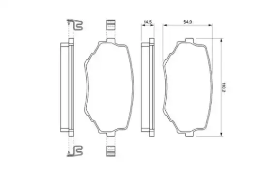 0 986 424 669 594 02 !колодки дисковые п.\ Suzuki Vitara 90-98/Grand Vitara 2.0-2.5/2.0TD 98>