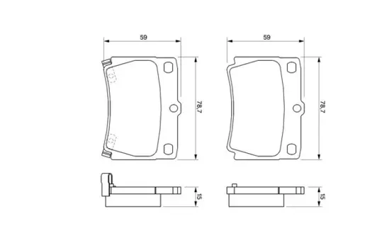 0 986 424 711 750 02=FDB1570=D6086M-01 !колодки дисковые з.\Mitsubishi Montero Sport 3.0i/2.5TD 98>