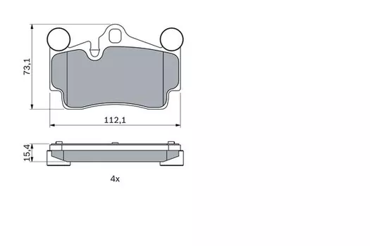 Тормозные колодки дисковые задняя ось BOSCH 0 986 424 741