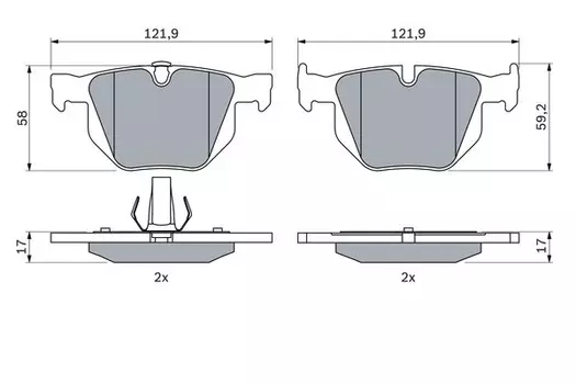 0 986 424 766 381 60 !колодки дисковые з.\ BMW E60 2.0i-4.5i/3.0D 03>