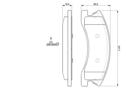 Тормозные колодки дисковые передняя ось BOSCH 0 986 424 823
