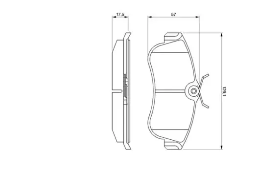 Тормозные колодки дисковые передняя ось BOSCH 0 986 461 147
