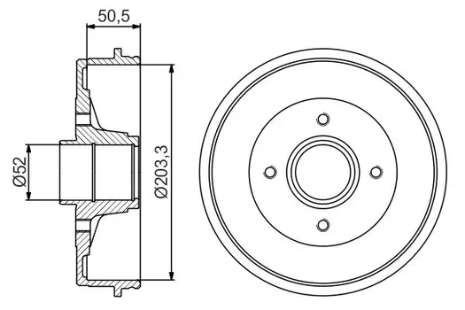 Тормозной барабан BOSCH 0 986 477 175