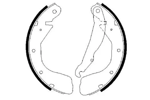 Тормозные колодки барабанные задняя ось BOSCH 0 986 487 263