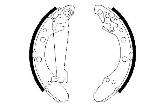 0 986 487 536 4046.01=520SBS=057 101-SX=361578B !колодки барабанные\Audi 80 89-94,VW Golf III 91-97