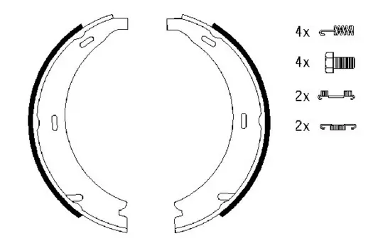 Тормозные колодки барабанные задняя ось BOSCH 0 986 487 543