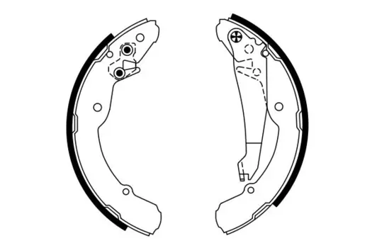 Тормозные колодки барабанные задняя ось BOSCH 0 986 487 555