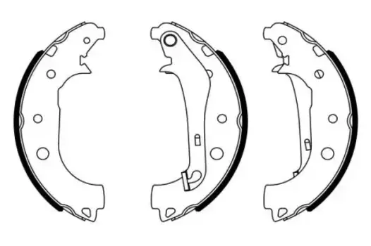 Тормозные колодки барабанные задняя ось BOSCH 0 986 487 957