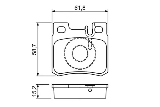 Тормозные колодки дисковые задняя ось BOSCH 0 986 490 260