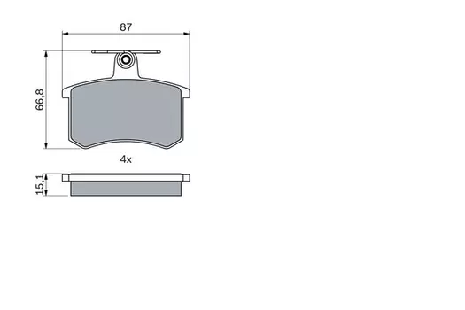 Тормозные колодки дисковые задняя ось BOSCH 0 986 494 059