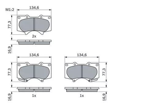 0 986 494 153 колодки дисковые передние!\ Toyota Land Cruiser J12 4.0i/3.0D 03>