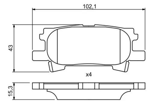 Тормозные колодки дисковые задняя ось BOSCH 0 986 494 224