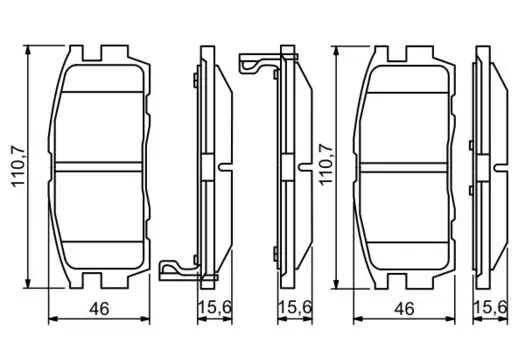 Тормозные колодки дисковые задняя ось BOSCH 0 986 494 251