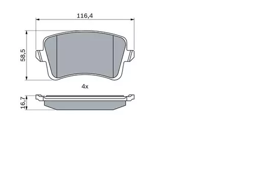 0 986 494 254 1343 00 [8K0698451] !колодки дисковые з.\ Audi A4/A5 1.8TFSi-3.2FSI/2.7TDi 07>