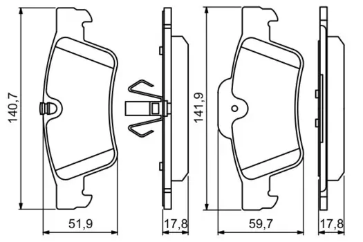 0 986 494 256 13.0460-7219.2=991 10 !колодки дисковые з.\ MB C219/W164/X164/W251/V251 04>