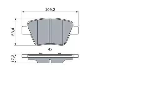Тормозные колодки дисковые задняя ось BOSCH 0 986 494 416