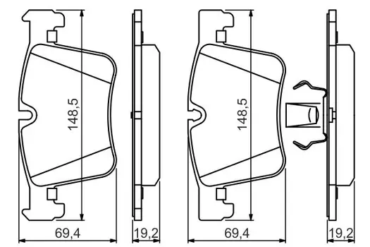 Тормозные колодки дисковые передняя ось BOSCH 0 986 494 487