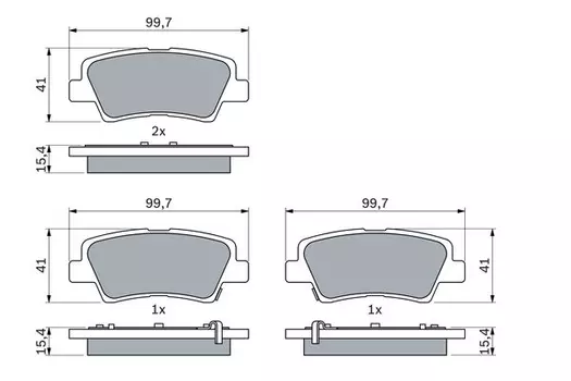 Тормозные колодки дисковые задняя ось BOSCH 0 986 494 557