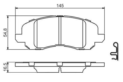 Тормозные колодки дисковые передняя ось BOSCH 0 986 494 575