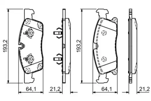 Тормозные колодки дисковые передняя ось BOSCH 0 986 494 672