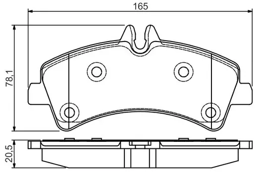 0 986 495 099 колодки дисковые задние!\ MB Sprinter, VW Crafter 50 2.5TDi 06>