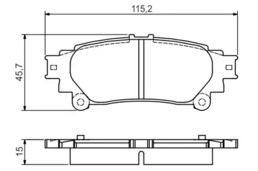 Тормозные колодки дисковые задняя ось BOSCH 0 986 495 174
