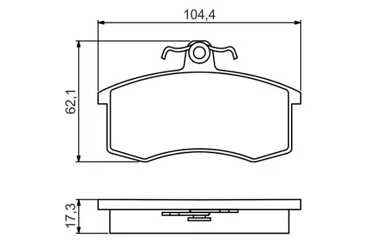 Тормозные колодки дисковые передняя ось BOSCH 0 986 495 214