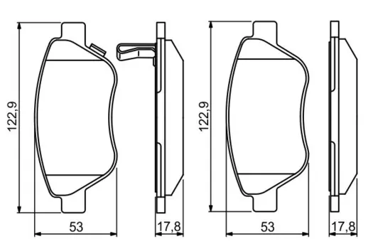 Тормозные колодки дисковые передняя ось BOSCH 0 986 495 237