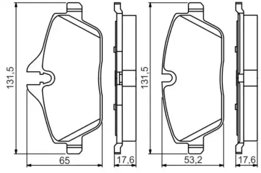 0 986 495 251 колодки дисковые передние!\ BMW E87 1.6i/1.8D 04>