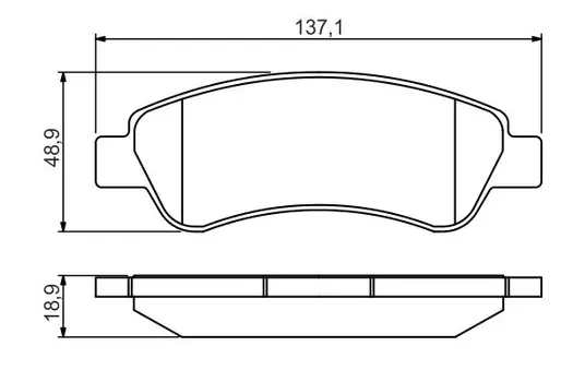 Тормозные колодки дисковые задняя ось BOSCH 0 986 495 254