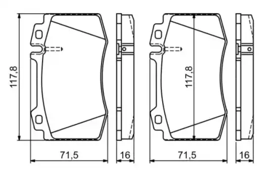 Тормозные колодки дисковые передняя ось BOSCH 0 986 495 278