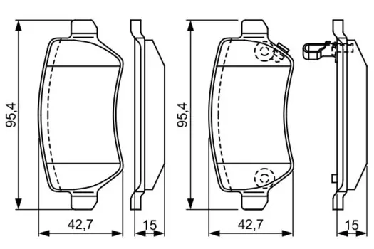 Тормозные колодки дисковые задняя ось BOSCH 0 986 495 319