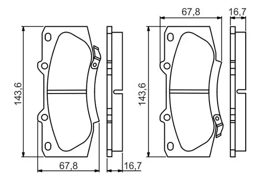 Тормозные колодки дисковые передняя ось BOSCH 0 986 495 352