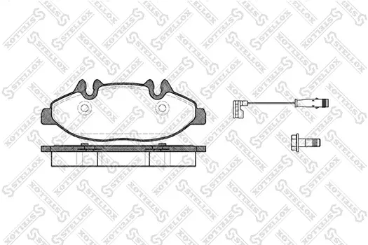 Тормозные колодки дисковые передняя ось STELLOX 1120 002-SX