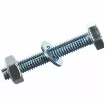 114056 Tech-Krep Болт DIN933 с шестигранной головкой оцинк. М10x60 + гайка + шайба 2 шт - пакет 1140