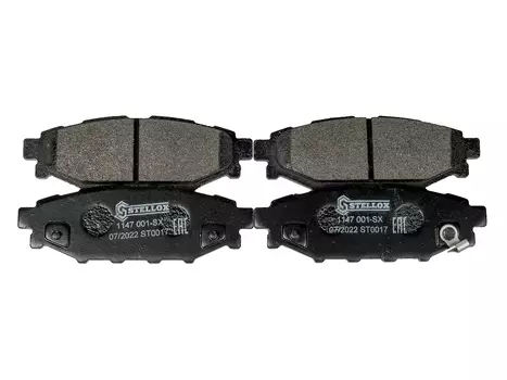 Тормозные колодки дисковые задняя ось STELLOX 1147 001-SX