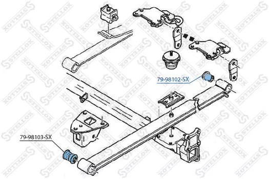 12763F=IM27935 [513172] !втулка зад.рессоры зад.\ Fiat Nuovo Ducato,Peugeot Boxer 94> 79-98102-SX STELLOX