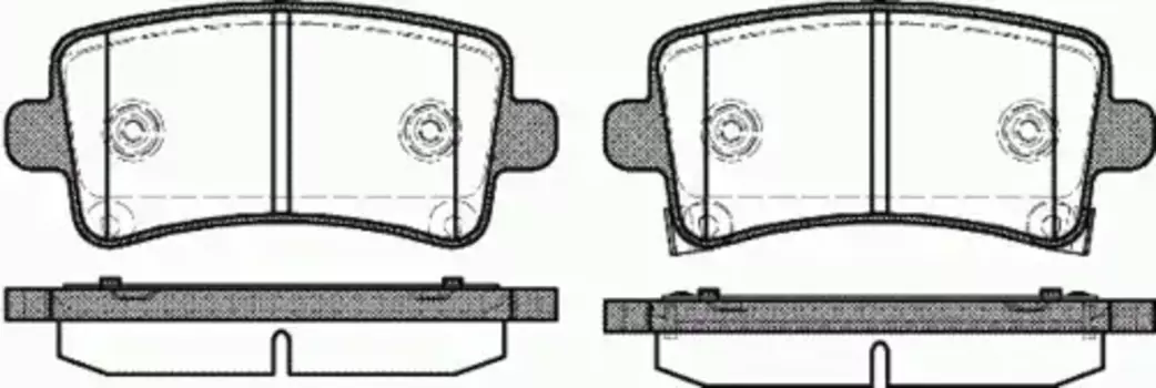 Тормозные колодки дисковые задняя ось REMSA 1388.04