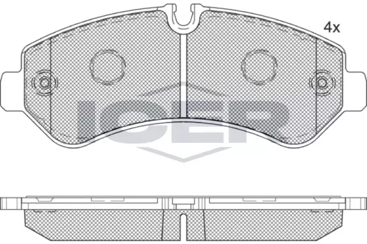 Тормозные колодки дисковые задняя ось ICER 142362