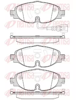Тормозные колодки дисковые передняя ось REMSA 1515.01