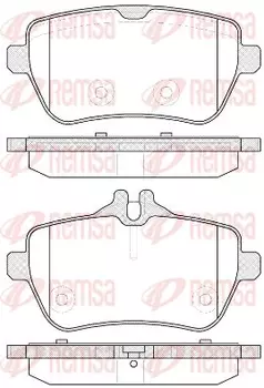 Тормозные колодки дисковые задняя ось REMSA 1535.00
